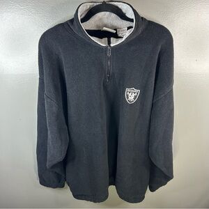 Vintage 90s 1998 Las Vegas Oakland Raiders NFL Fleece 1/4 Zip Black Size XL